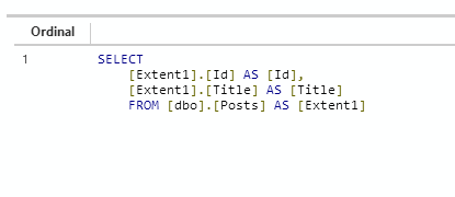 SQL Generated by projection query