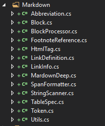 MarkdownDeep source files